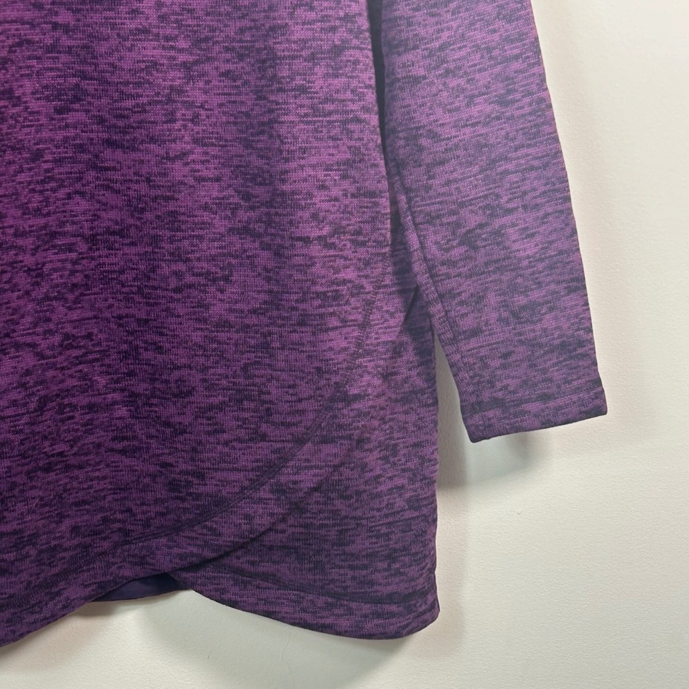 Lands' End‎ Womens Purple Space Dye Cowl Neck Tulip Hem Tunic Top Small 6-8 - Picture 9 of 9